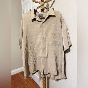 4/$15 Bruno Light Tan Mens Button Down Shirt Size 3X